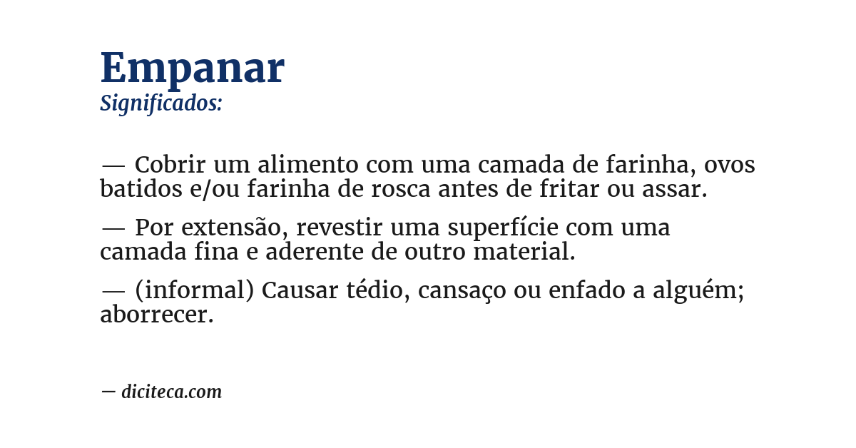 Significado de empanar
