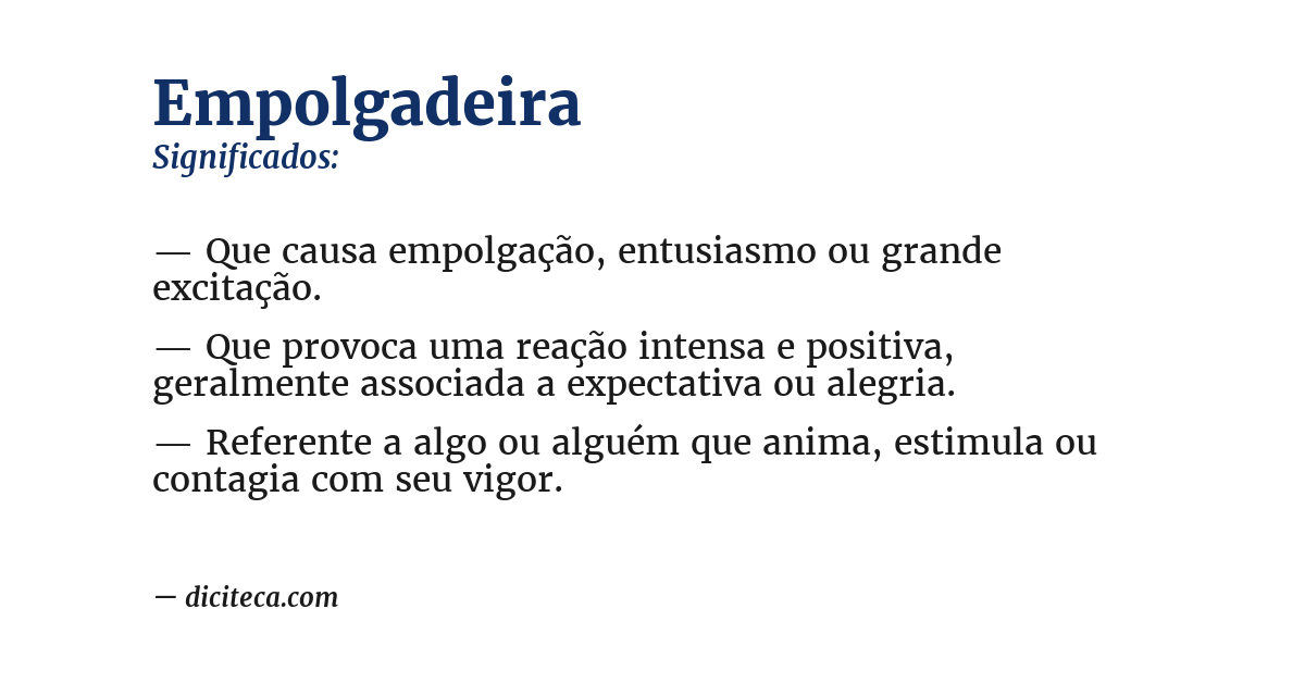 Significado de empolgadeira
