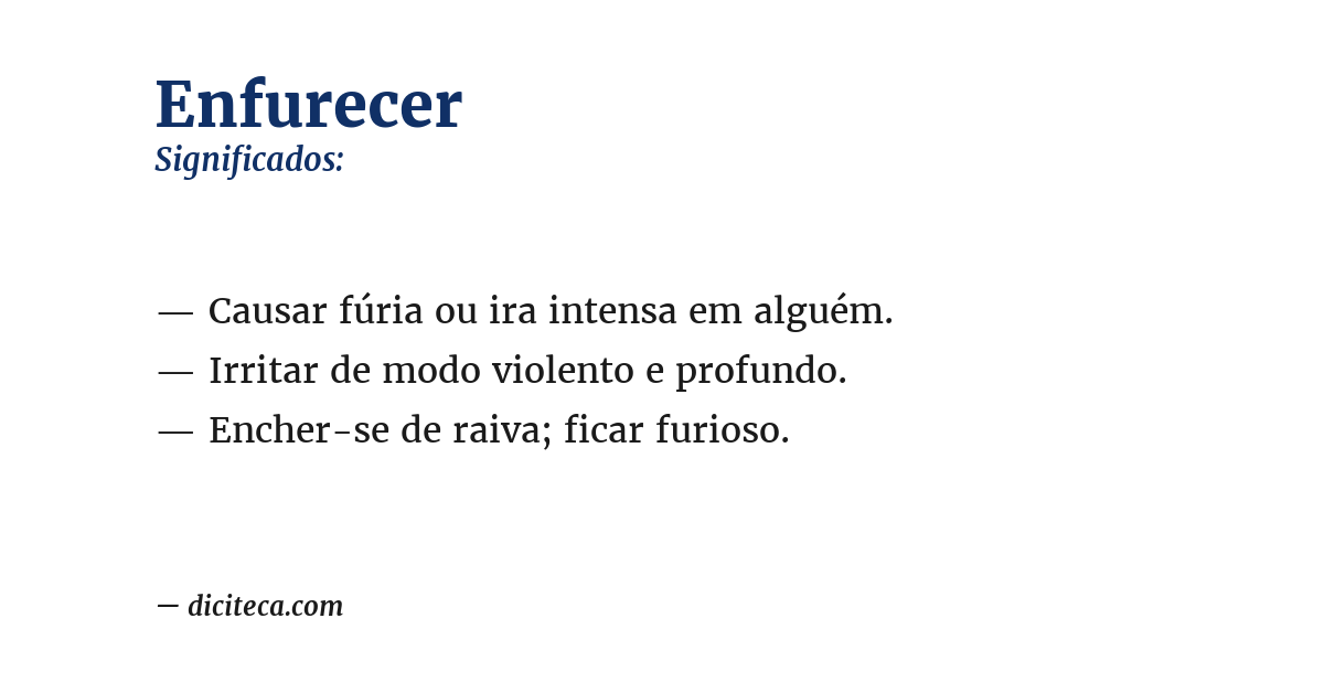Significado de enfurecer