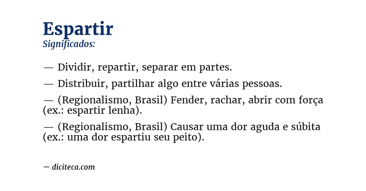 Significado de espartir