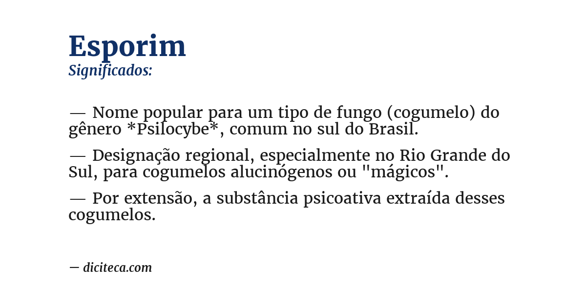 Significado de esporim