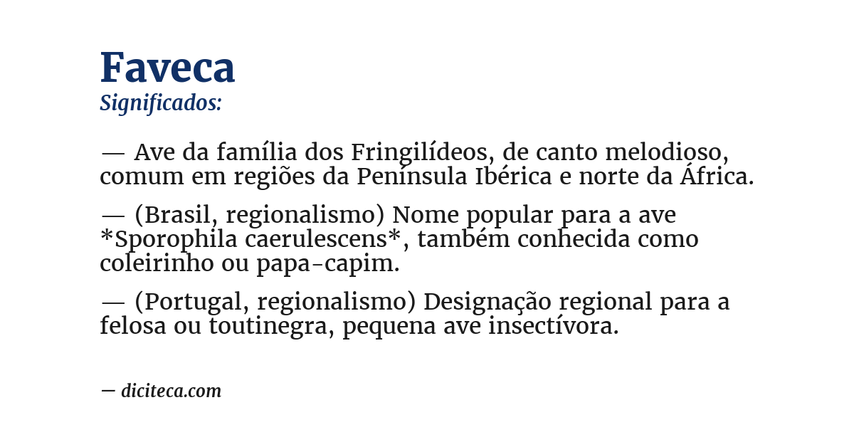 Significado de faveca