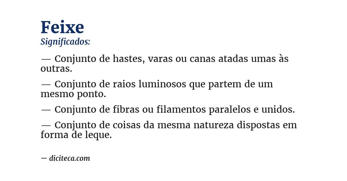 Significado de feixe