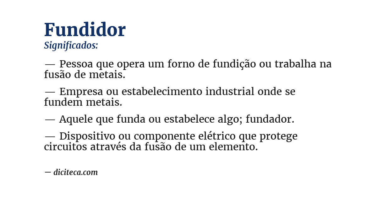 Significado de fundidor