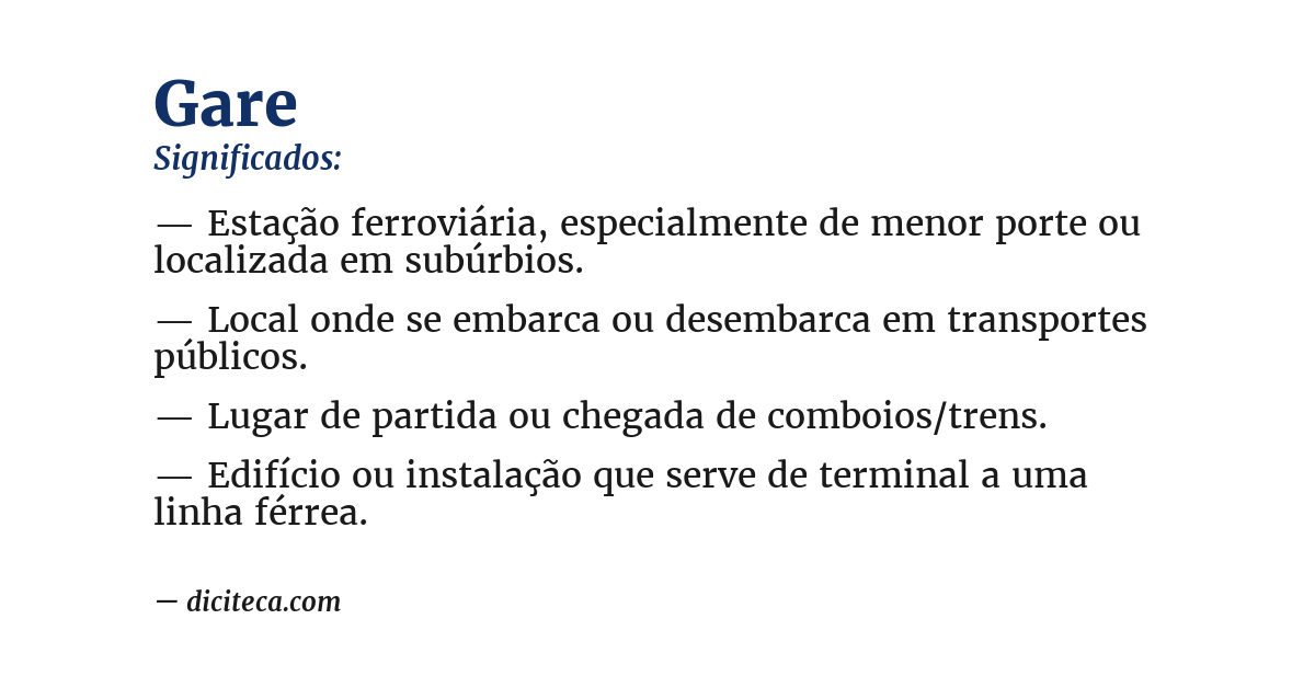 Significado de gare
