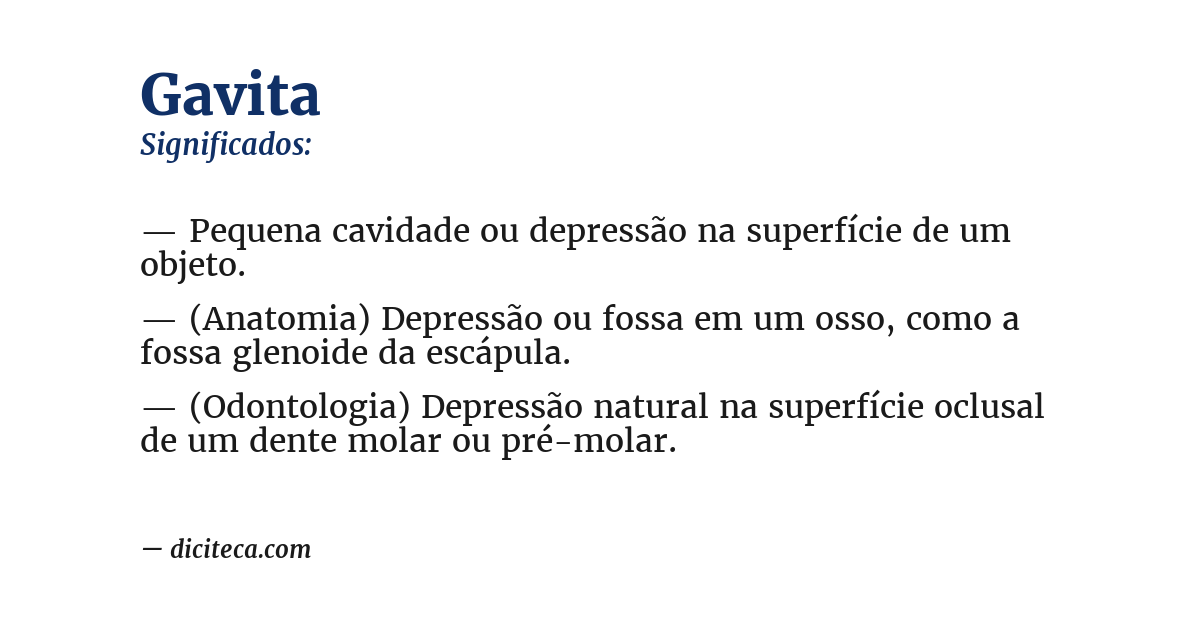 Significado de gavita