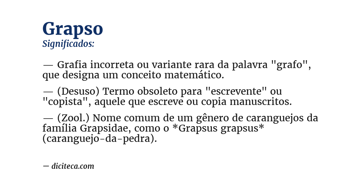 Significado de grapso