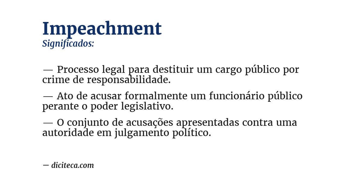 Significado de impeachment