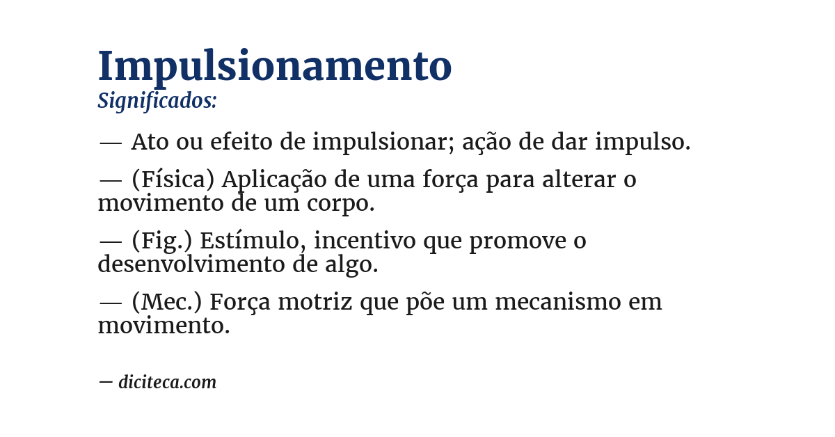 Significado de impulsionamento