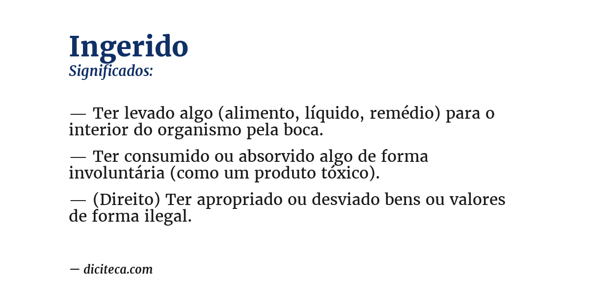 Significado de ingerido