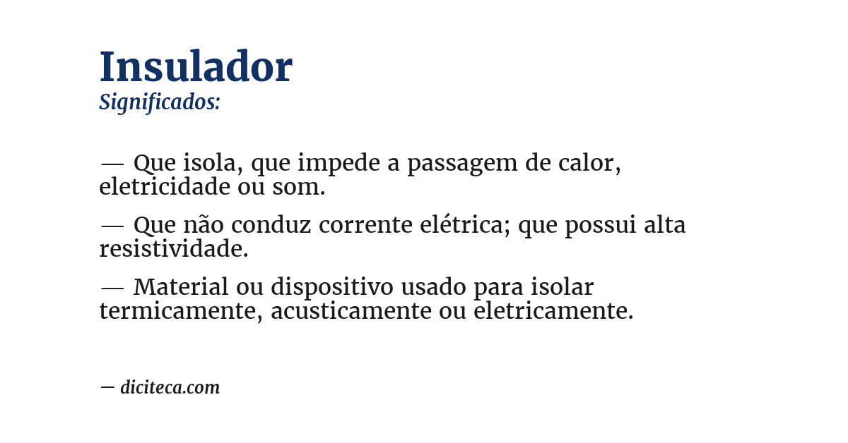 Significado de insulador
