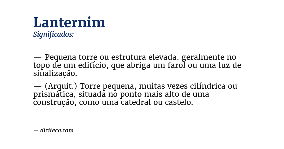 Significado de lanternim
