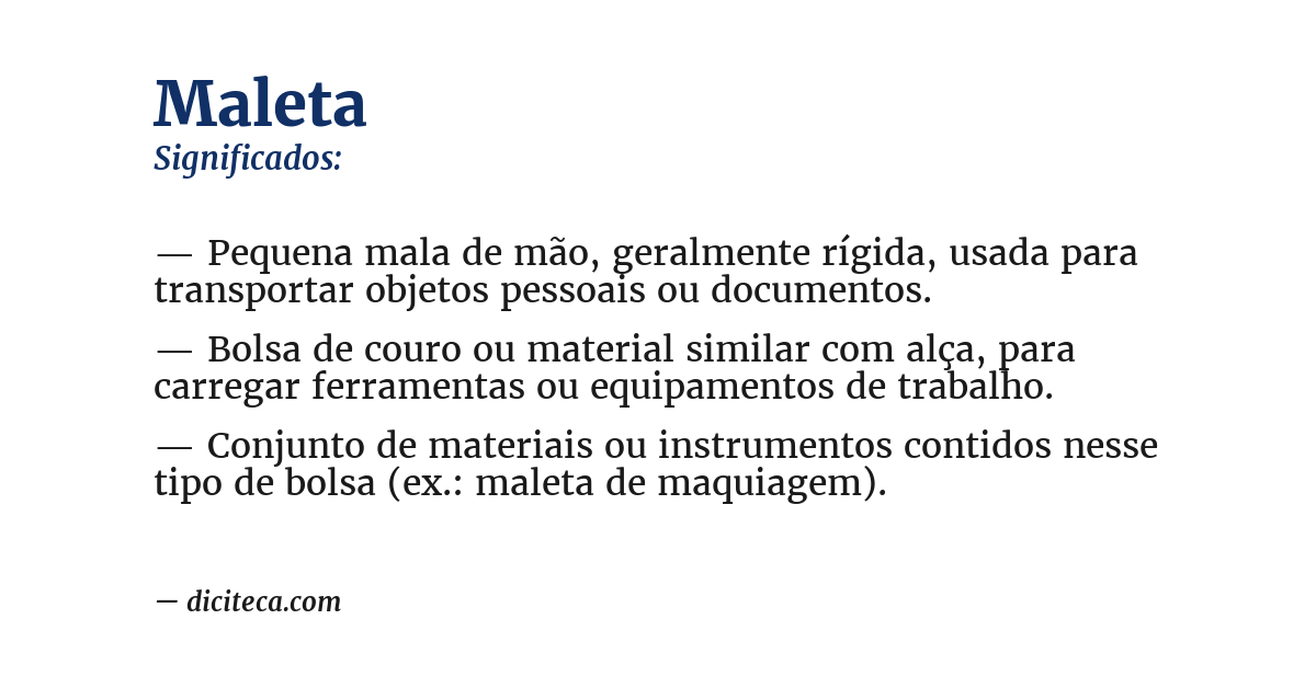 Significado de maleta