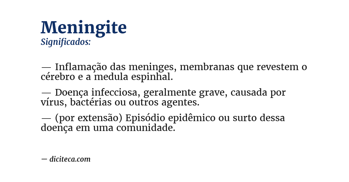 Significado de meningite