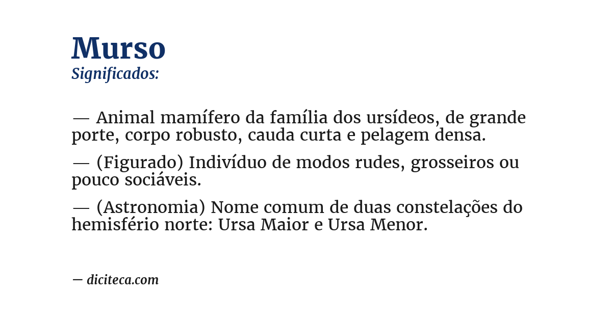 Significado de murso