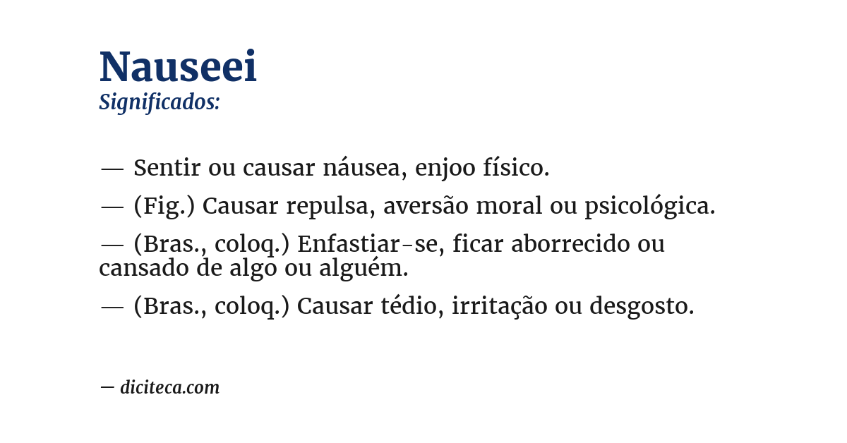 Significado de nauseei