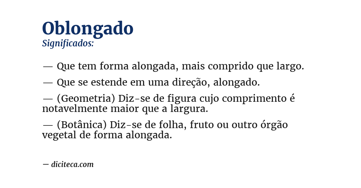 Significado de oblongado