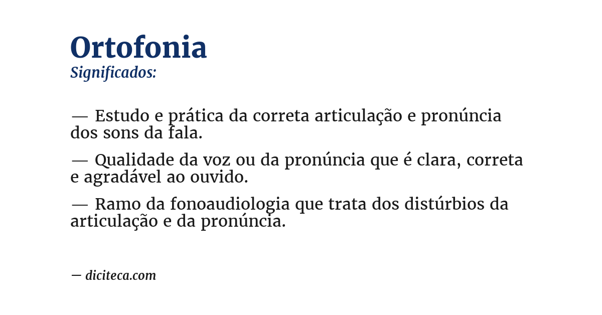 Significado de ortofonia