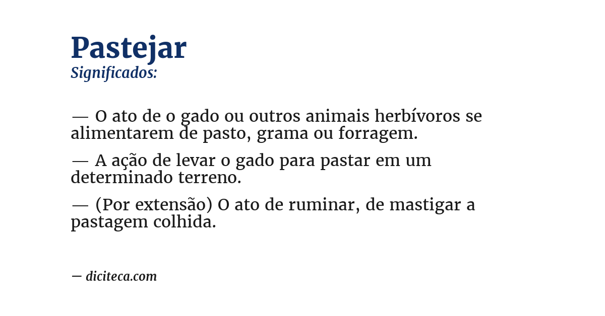 Significado de pastejar