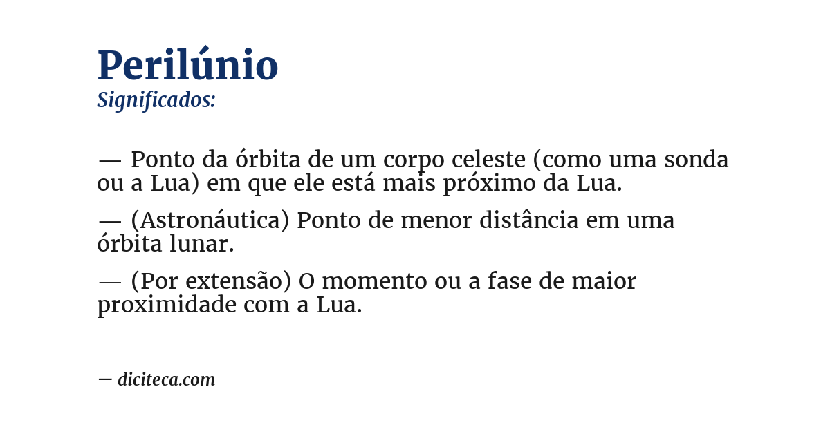 Significado de perilúnio
