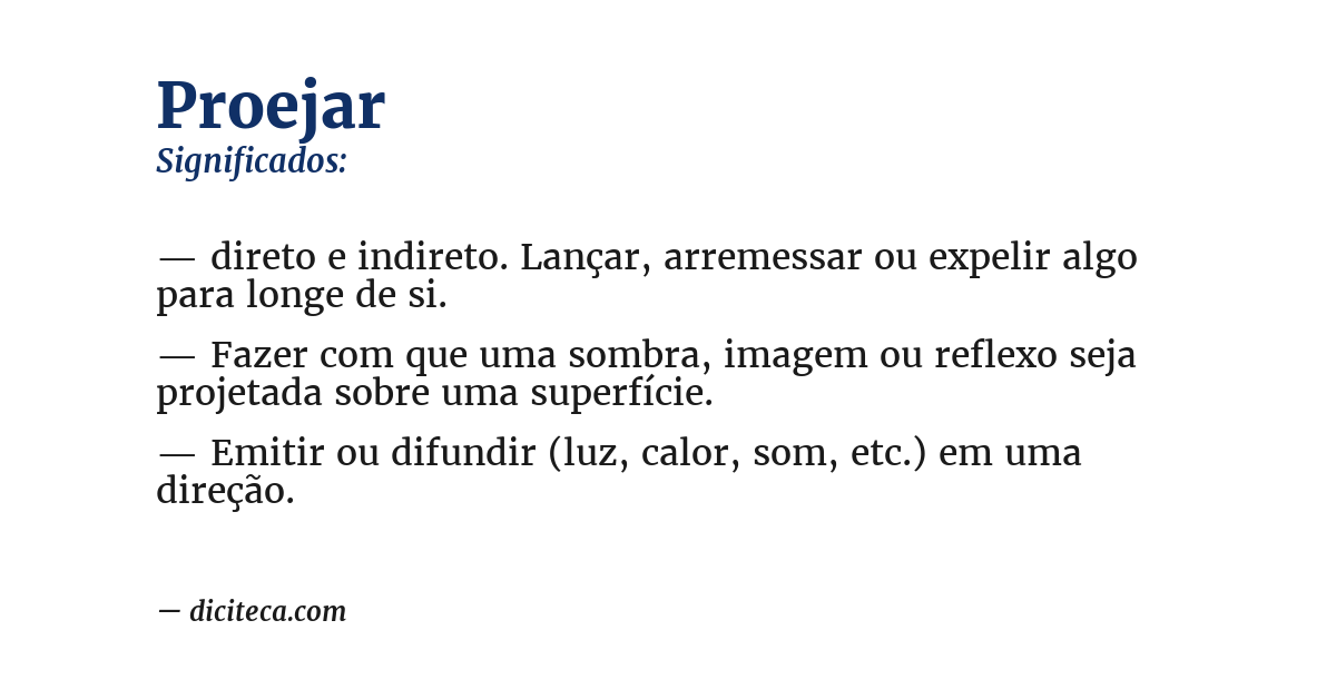 Significado de proejar