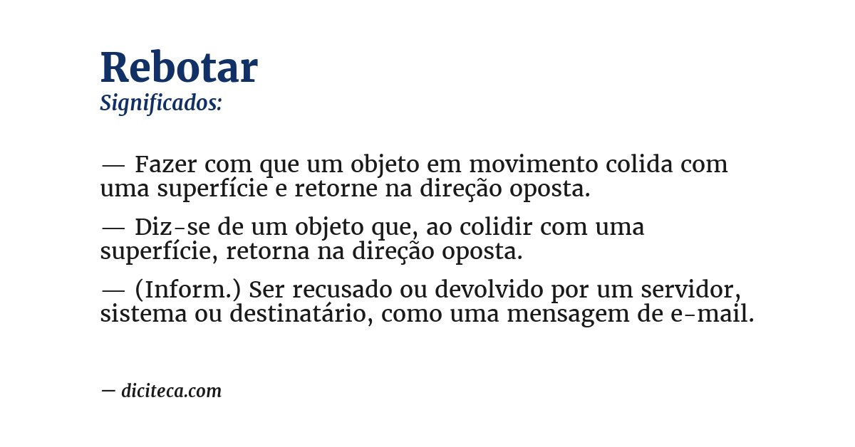 Significado de rebotar