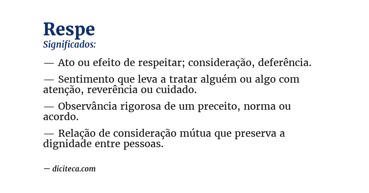 Significado de respe
