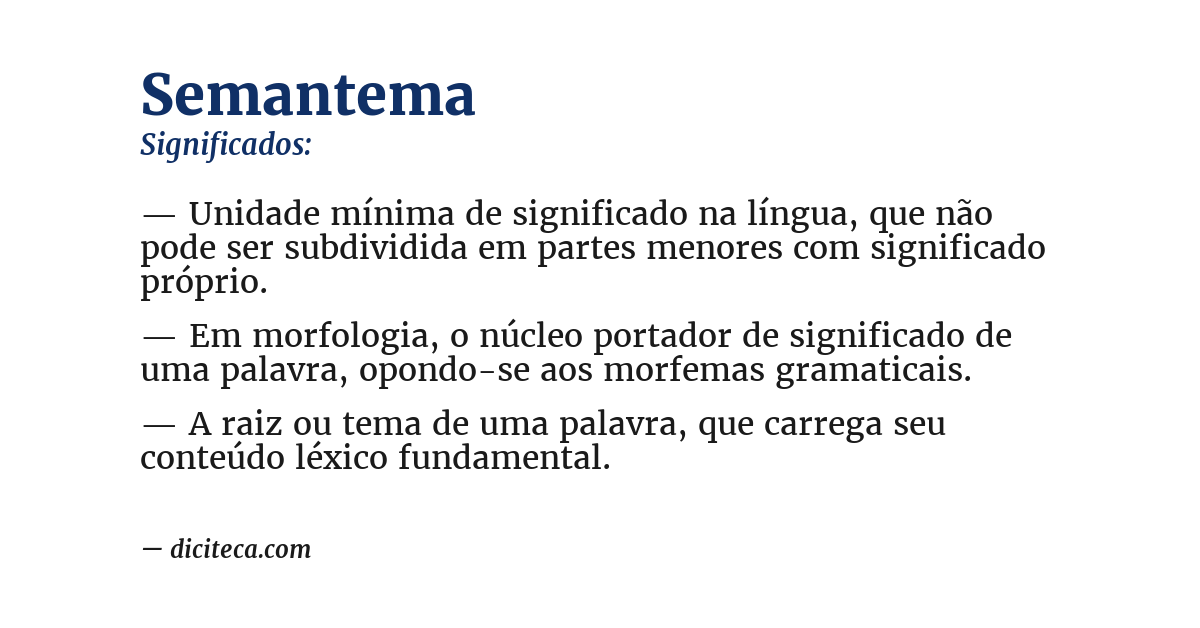 Significado de semantema