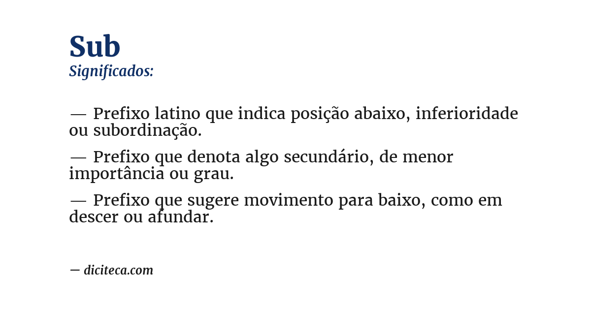 Significado de sub