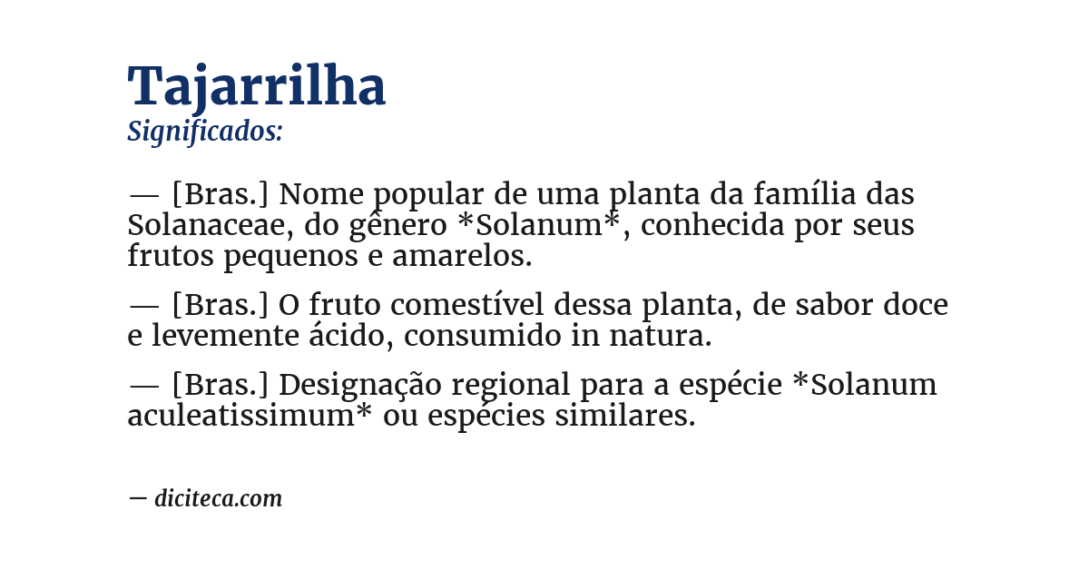 Significado de tajarrilha