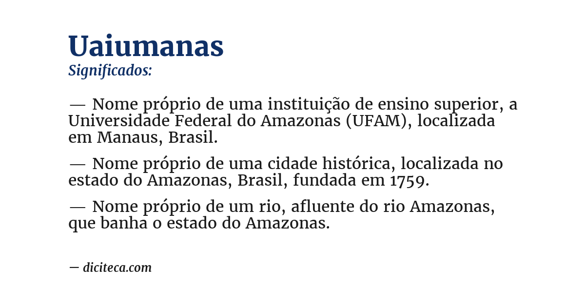 Significado de uaiumanas