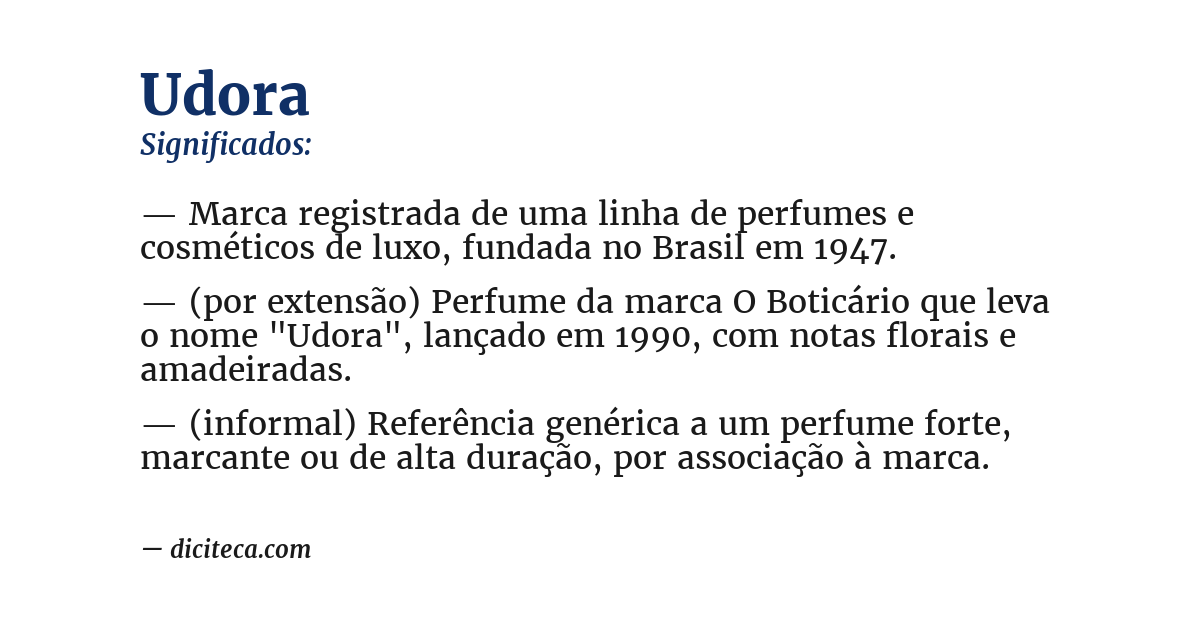 Significado de udora