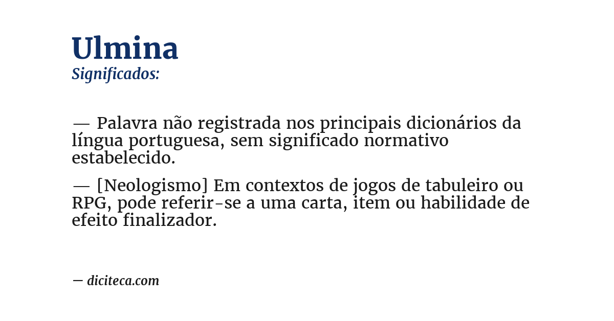 Significado de ulmina