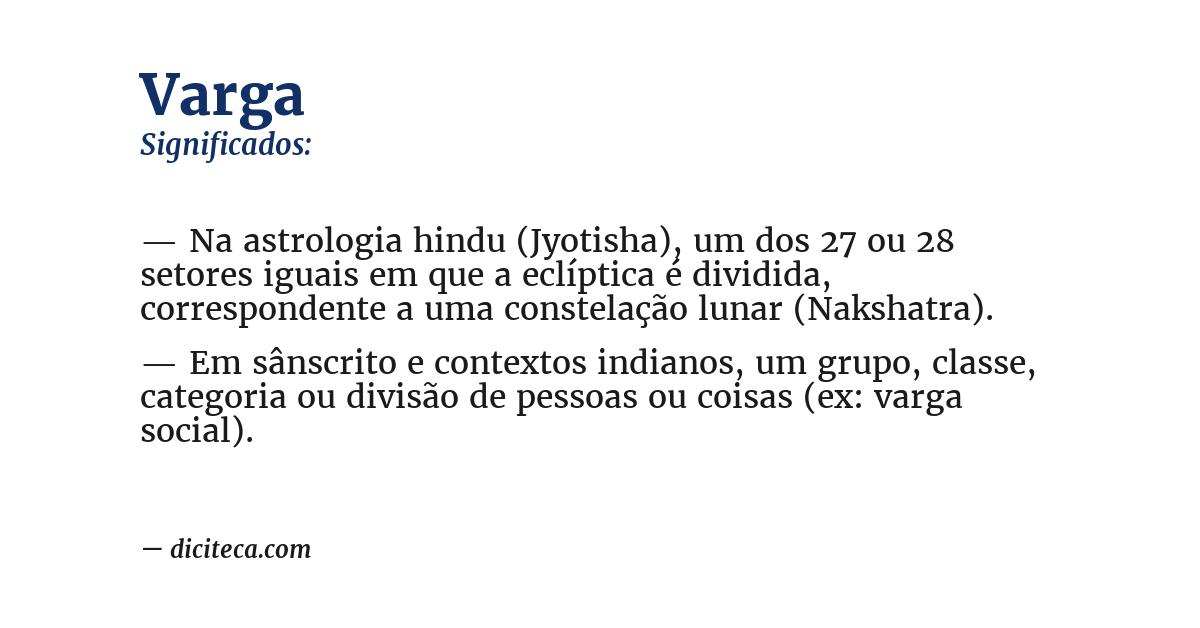 Significado de varga
