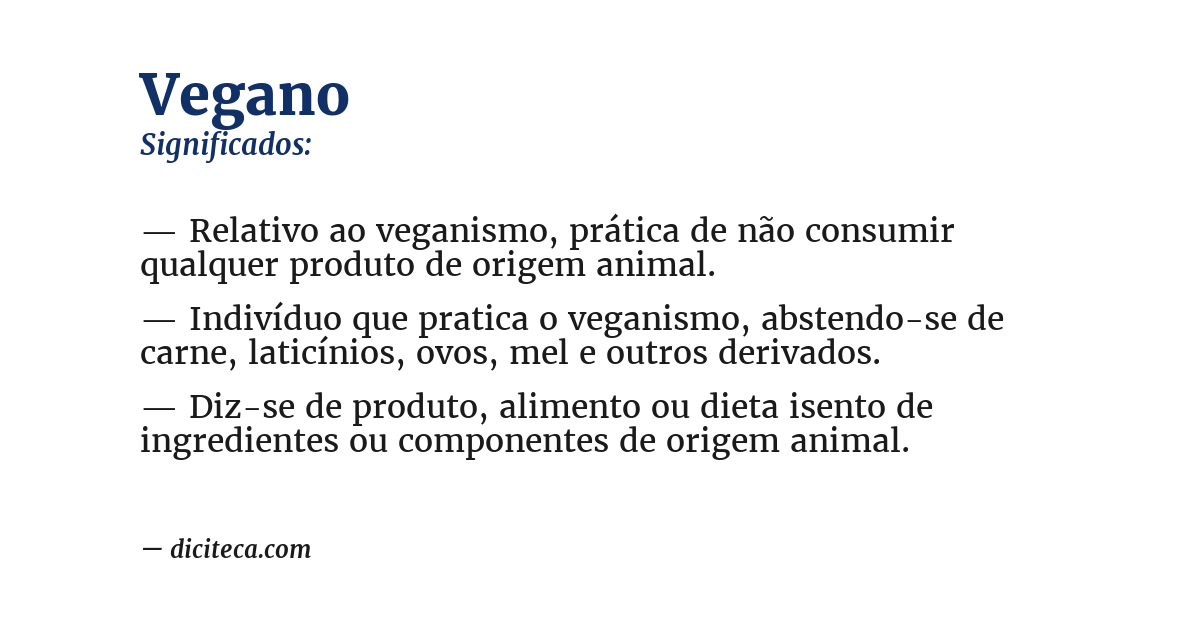 Significado de vegano