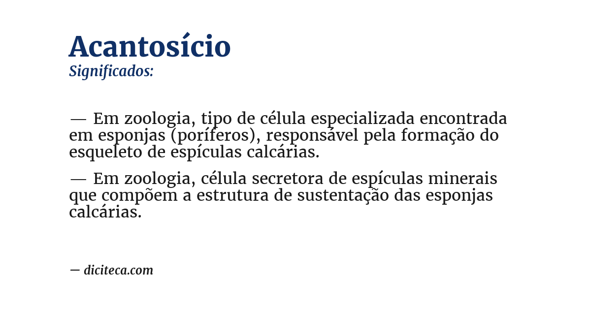 Significado de acantosício