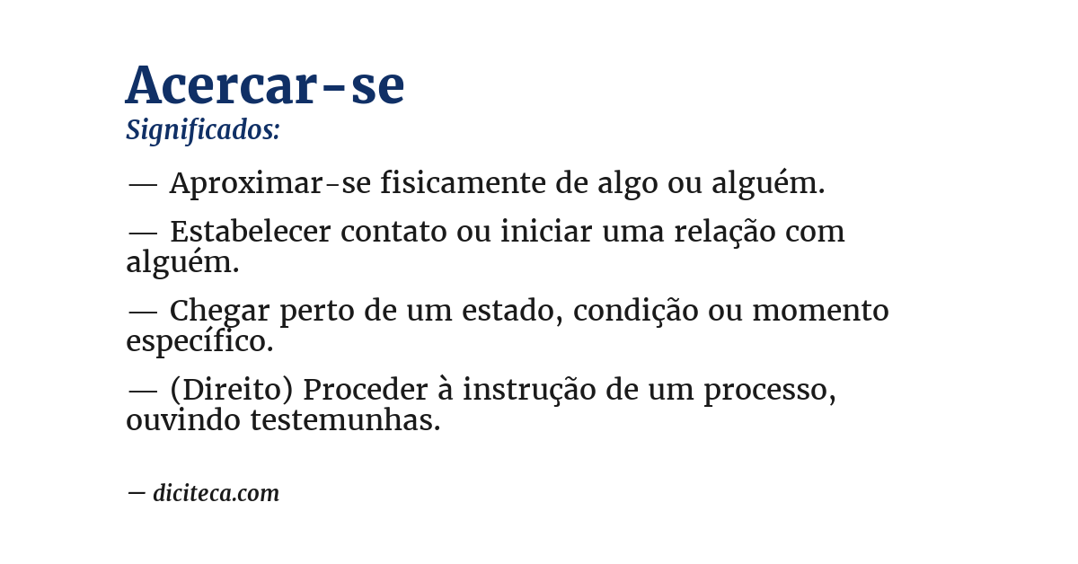 Significado de acercar-se