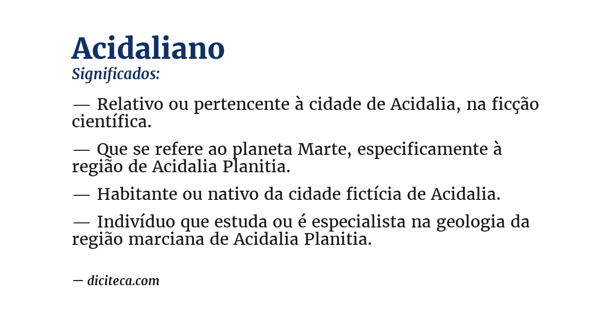 Significado de acidaliano