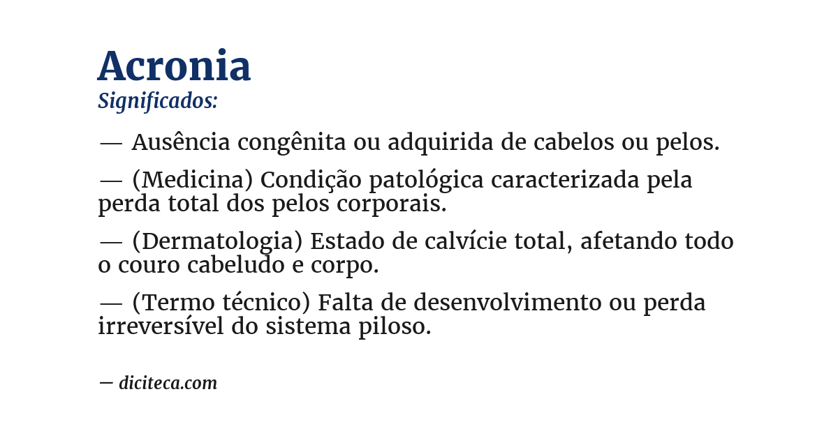 Significado de acronia