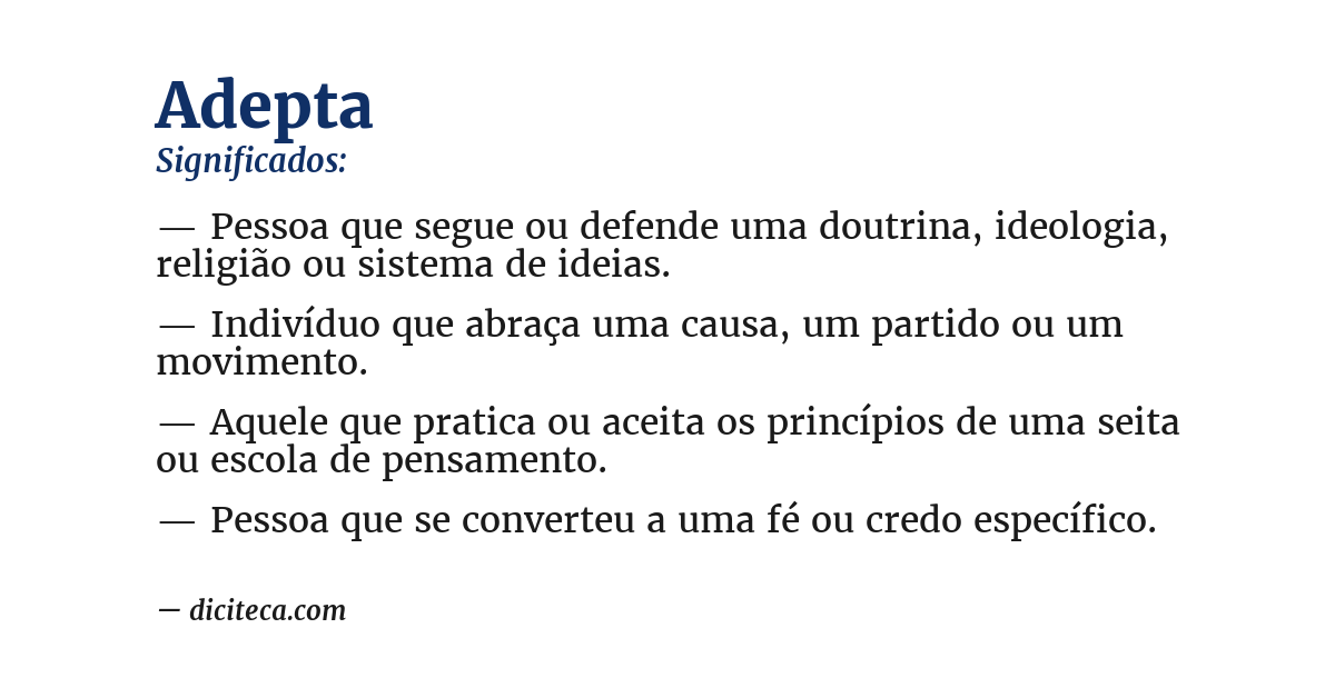 Significado de adepta