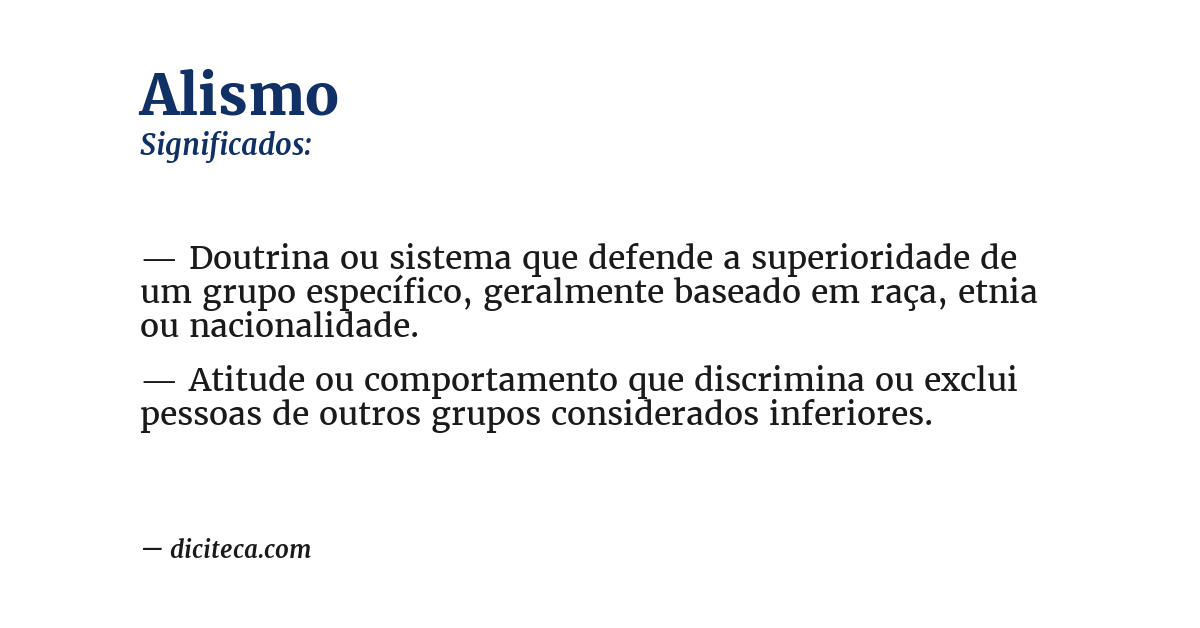 Significado de alismo
