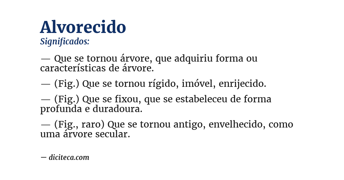 Significado de alvorecido