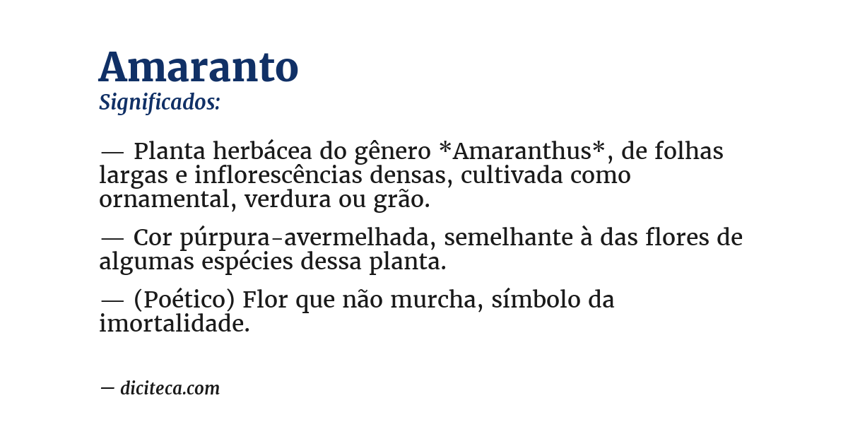Significado de amaranto