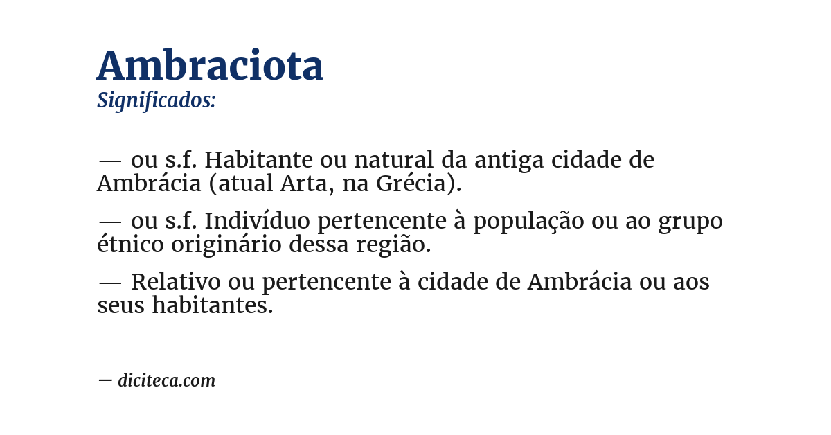 Significado de ambraciota