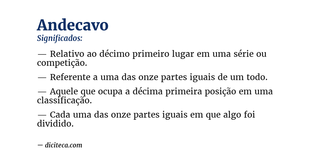 Significado de andecavo