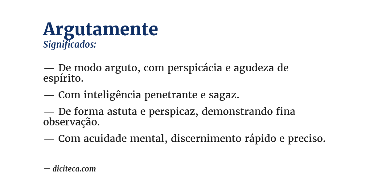 Significado de argutamente