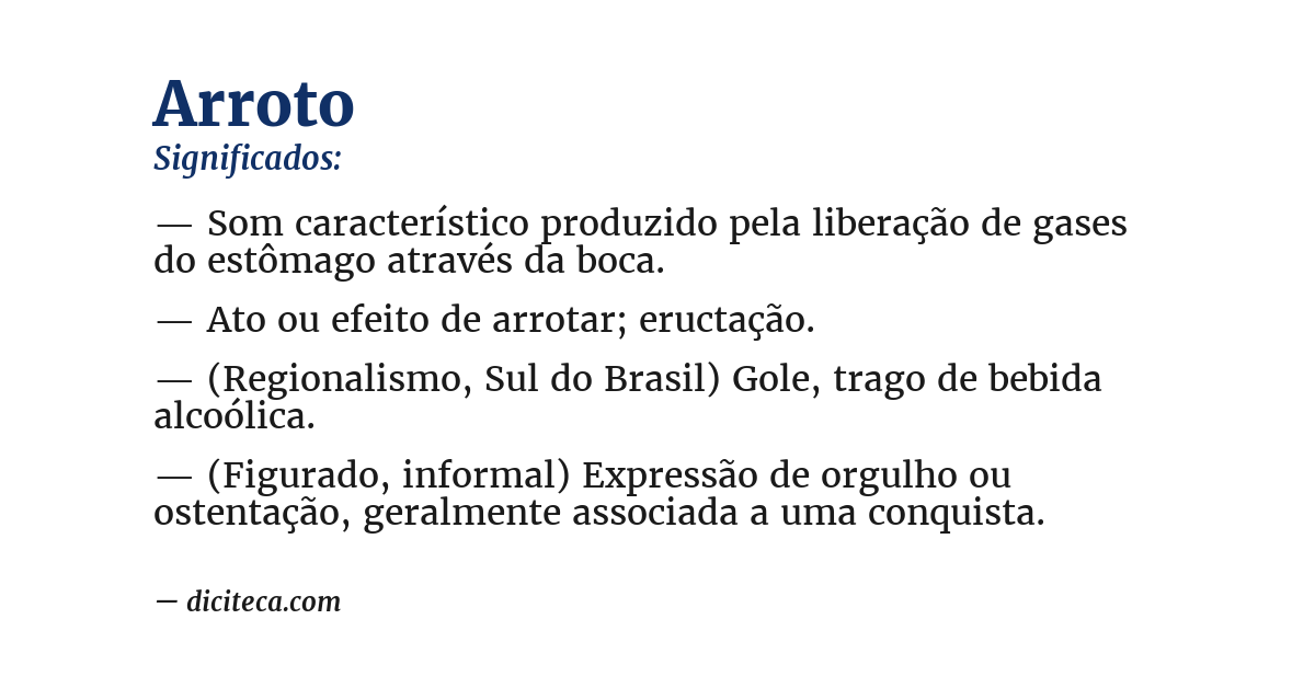 Significado de arroto