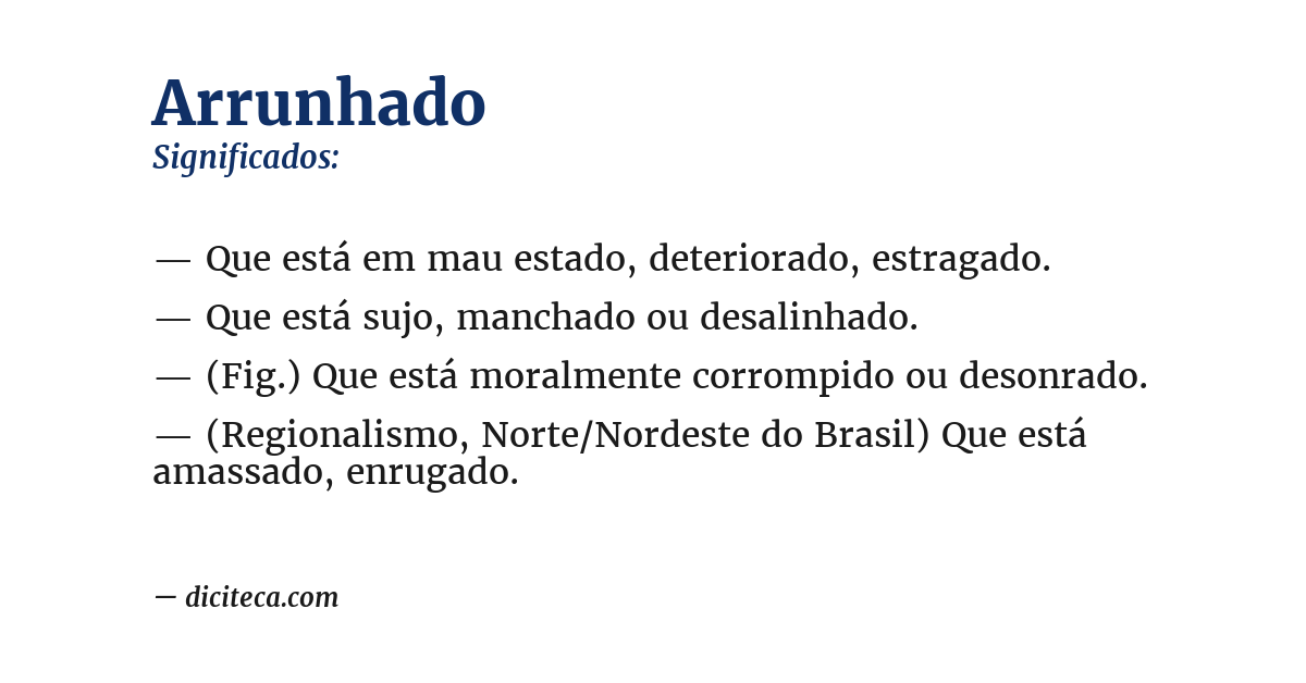 Significado de arrunhado