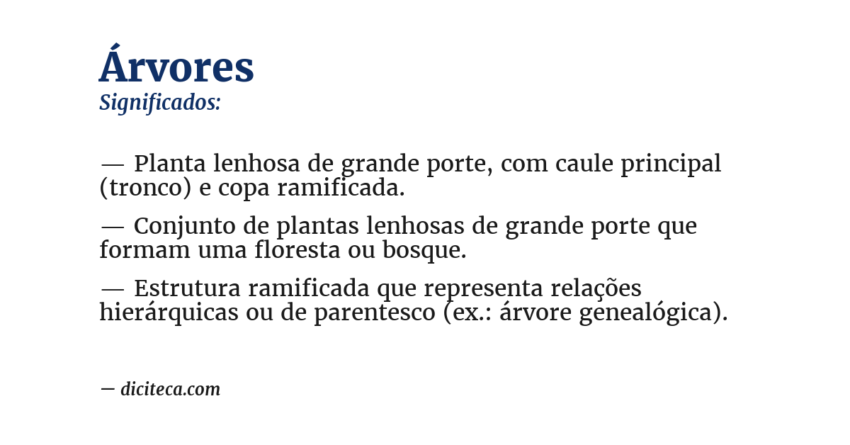 Significado de árvores