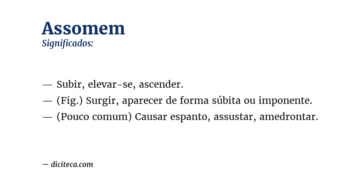 Significado de assomem